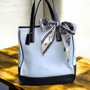 Coach Hampton Small Tote VINTAGE purse with bag scarf